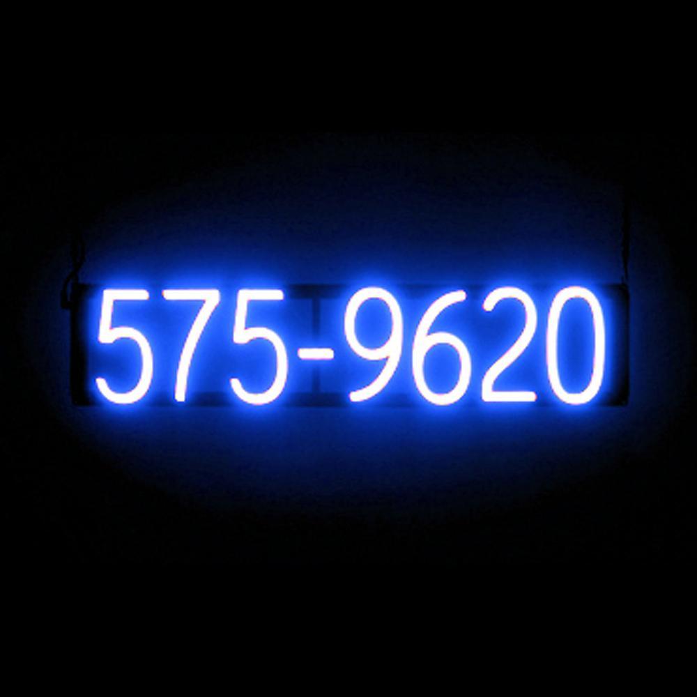 SpellBrite 7 DIGIT PHONE NUMBER Sign | Neon Sign Look, LED Light | 28.3" x 6.3" - Picture 10 of 11