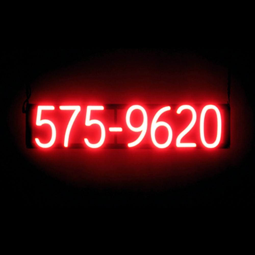 SpellBrite 7 DIGIT PHONE NUMBER Sign | Neon Sign Look, LED Light | 28.3" x 6.3" - Picture 8 of 11