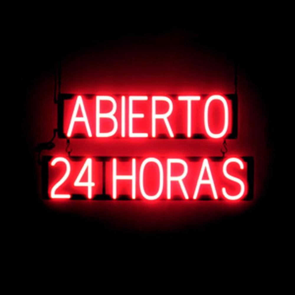 SpellBrite ABIERTO 24 HORAS Sign | Neon Sign Look, LED Light | 30.0″ x 15.0″
