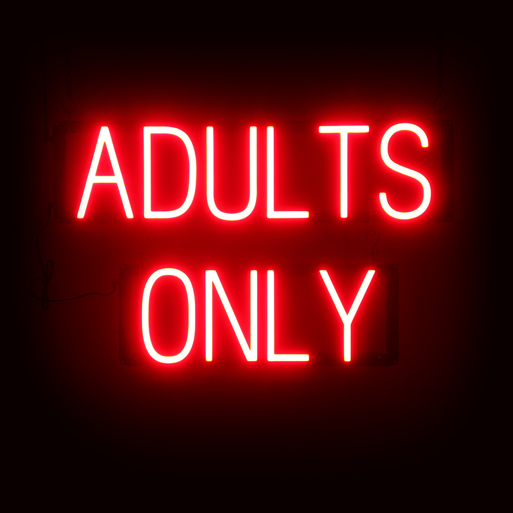SpellBrite ADULTS ONLY Sign | Neon Sign Look, LED Light | 24.3″ x 15.0″