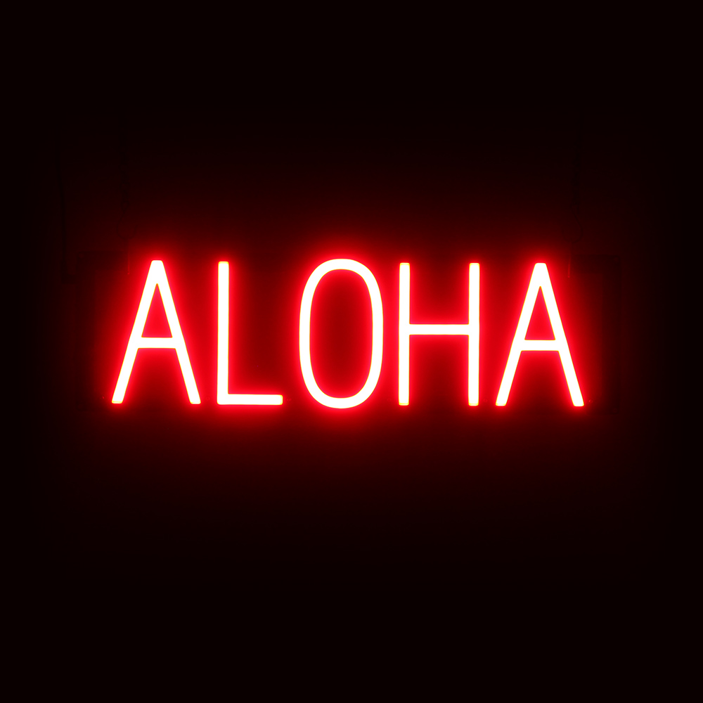 SpellBrite ALOHA Sign | Neon Aloha Sign Look, LED Light | 21.1″ x 6.3″