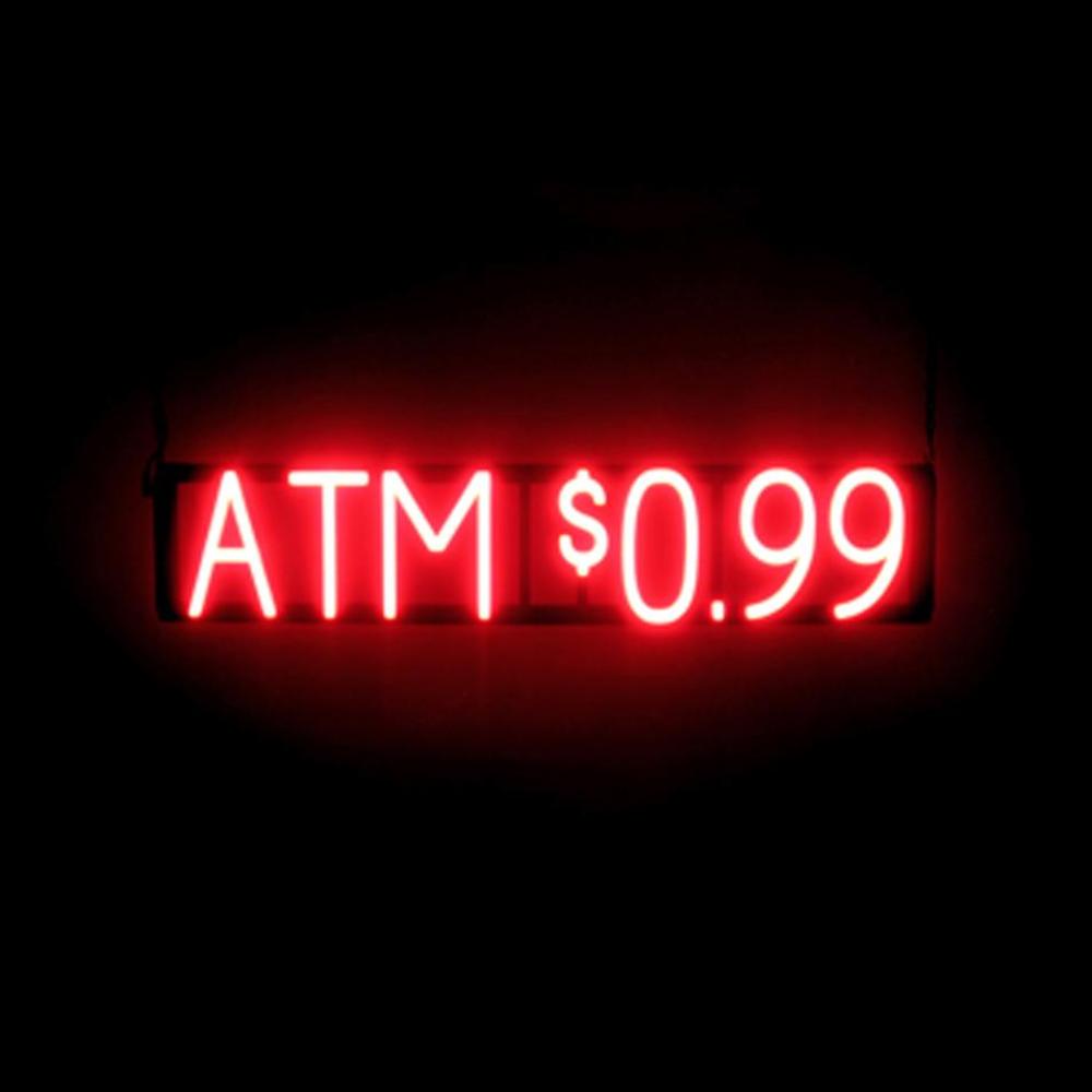 SpellBrite ATM $0.99 Sign | Neon ATM $0.99 Sign Look, LED Light | 30.5″ x 6.3″