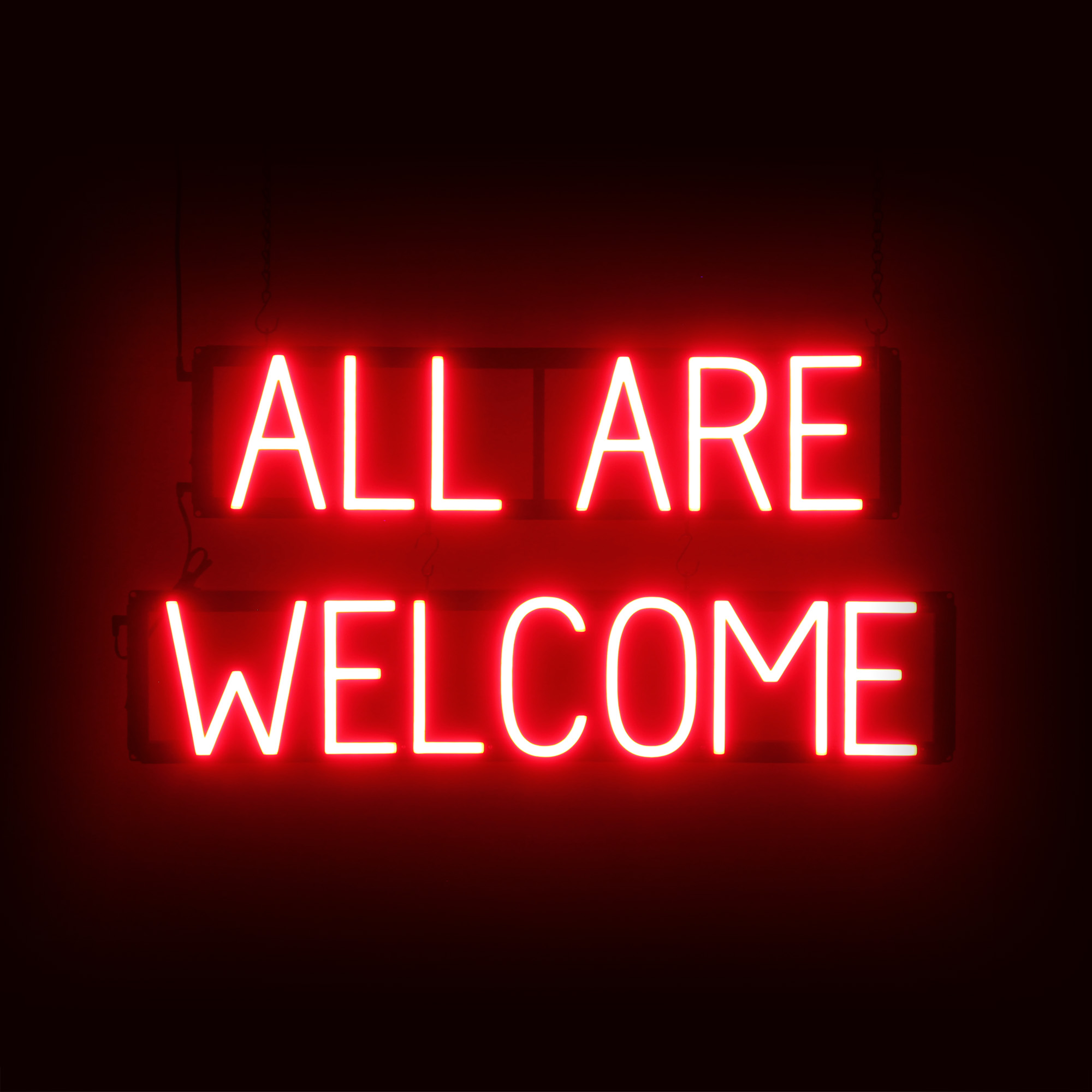 SpellBrite ALL ARE WELCOME Sign | Neon Sign Look, LED Light | 29.8&Prime; x 15.0&Prime;