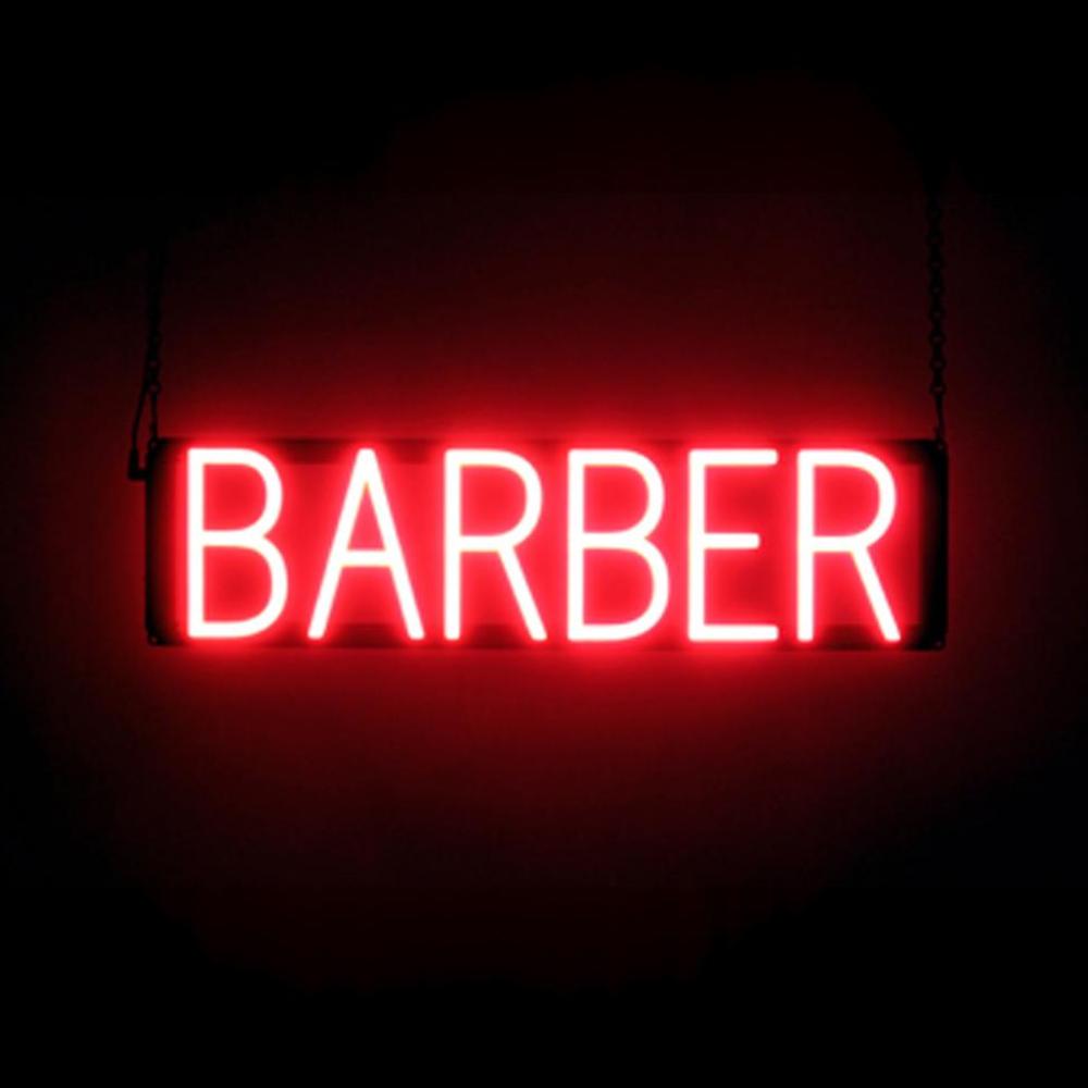 SpellBrite BARBER Sign | Neon Barber Sign Look, LED Light | 23.8″ x 6.3″