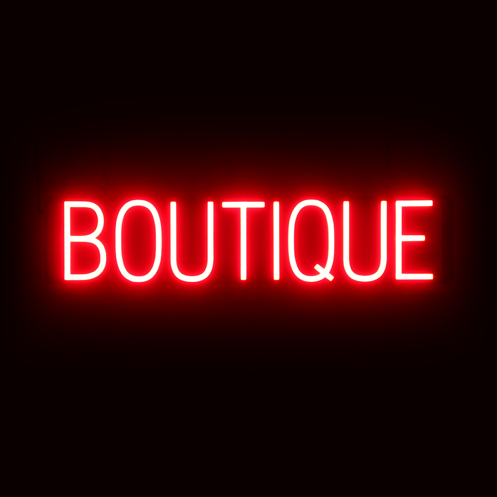 SpellBrite BOUTIQUE Sign | Neon Boutique Sign Look, LED Light | 28.7&Prime; x 6.3&Prime;