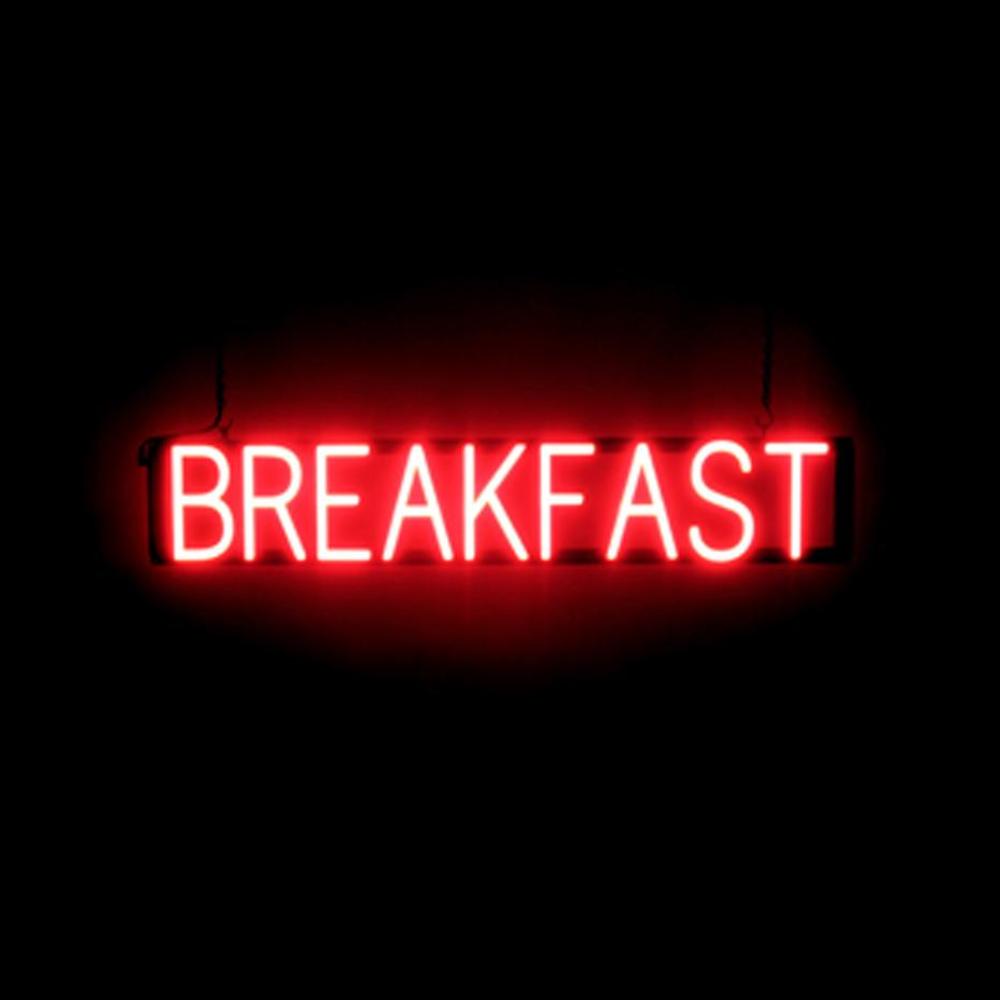SpellBrite BREAKFAST Sign | Neon Breakfast Sign Look, LED Light | 35.0″ x 6.3″