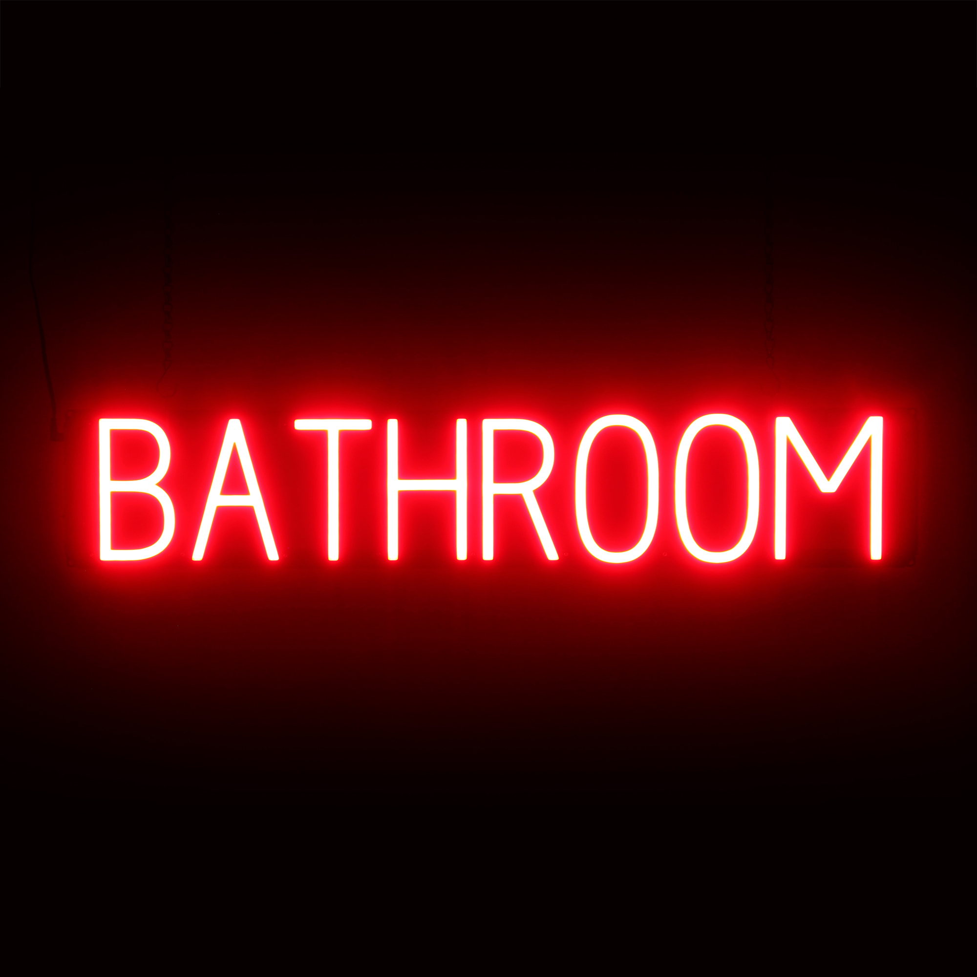 SpellBrite BATHROOM Sign | Neon Bathroom Sign Look, LED Light | 33.3″ x 6.3″