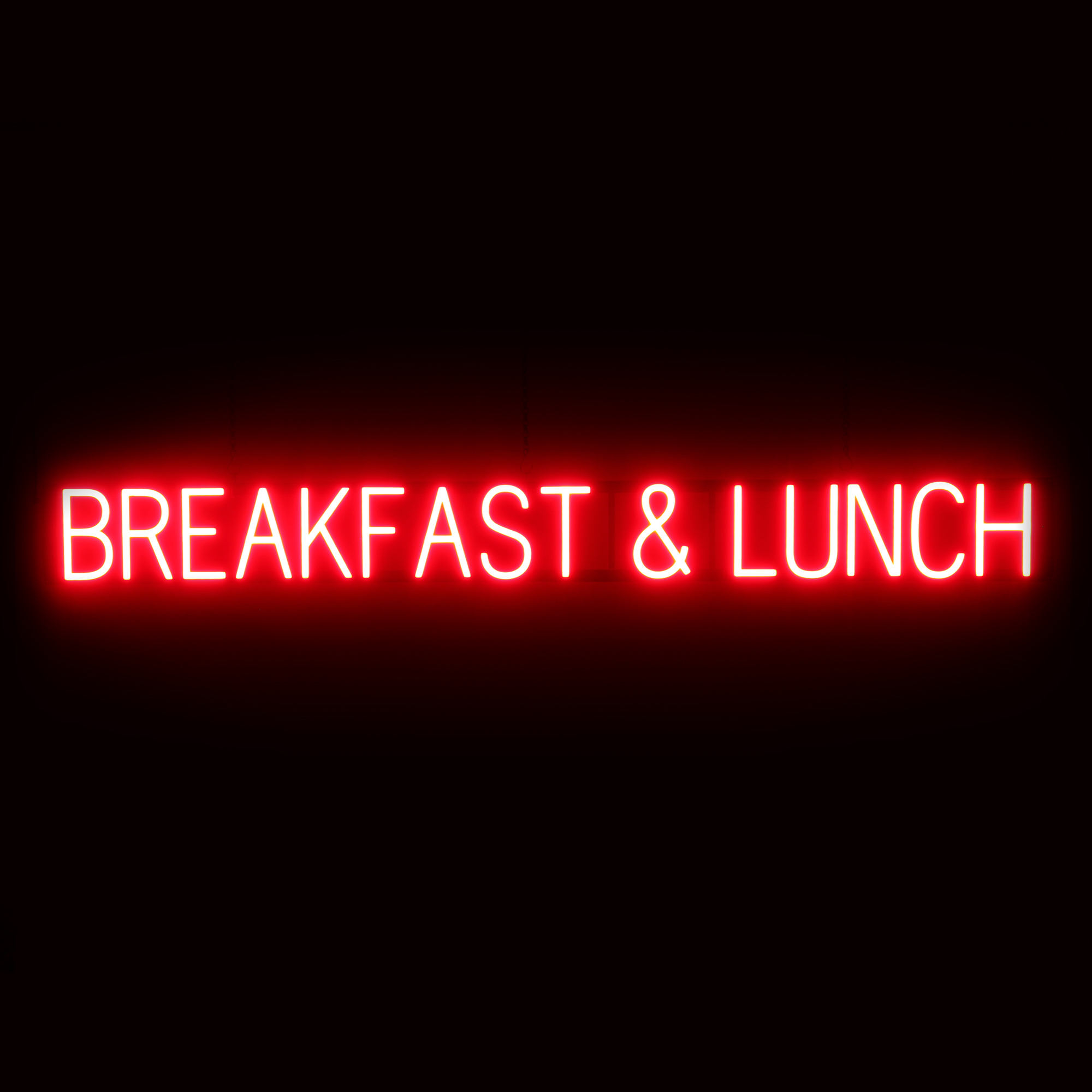 SpellBrite BREAKFAST & LUNCH Sign | Neon Sign Look, LED Light | 61.4″ x 6.3″