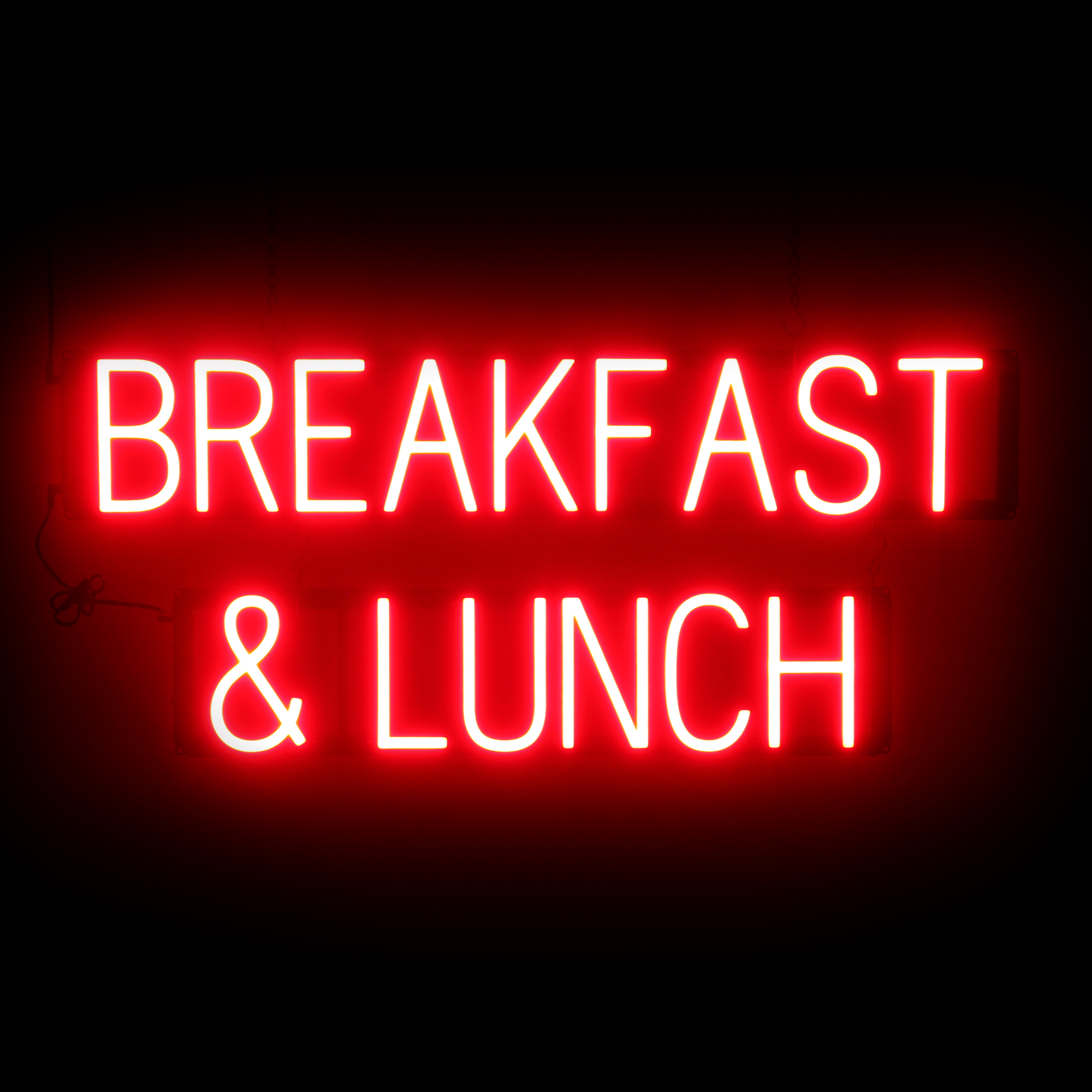 SpellBrite BREAKFAST & LUNCH Sign | Neon Sign Look, LED Light | 35.1″ x 15.0″
