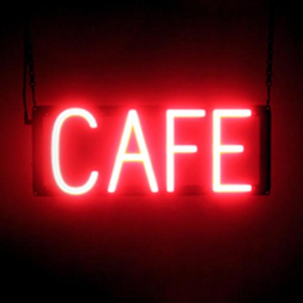 SpellBrite CAFE Sign | Neon Cafe Sign Look, LED Light | 16.4″ x 6.3″