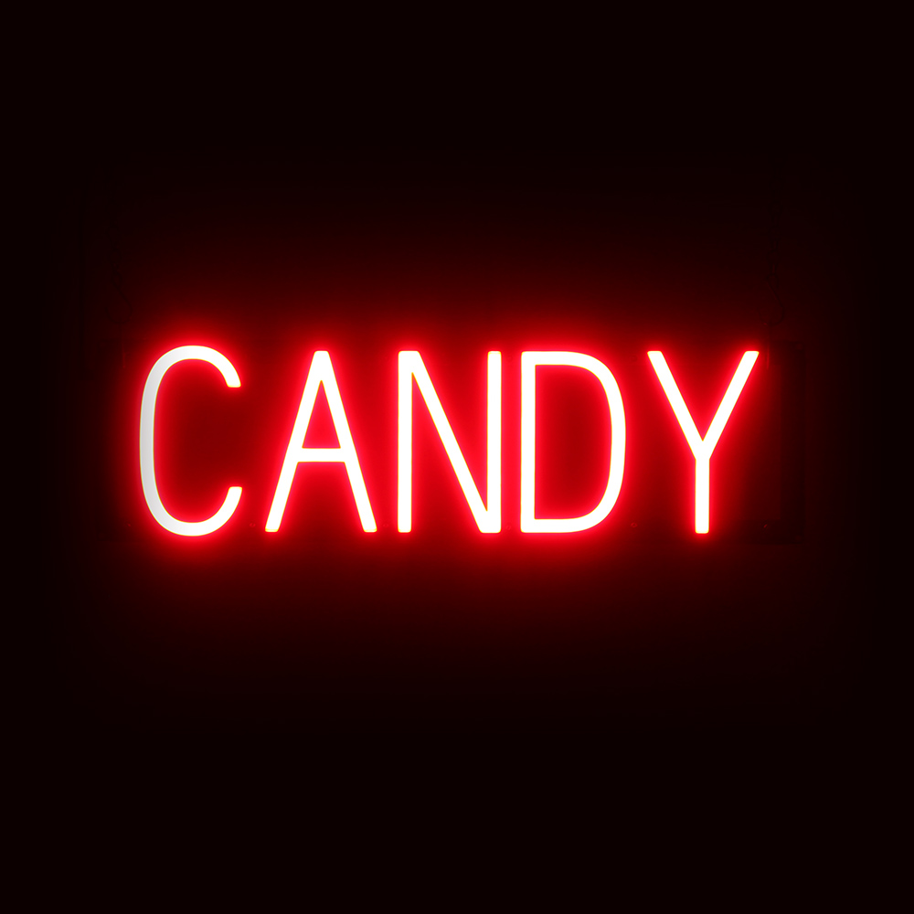 SpellBrite CANDY Sign | Neon Candy Sign Look, LED Light | 21.7″ x 6.3″