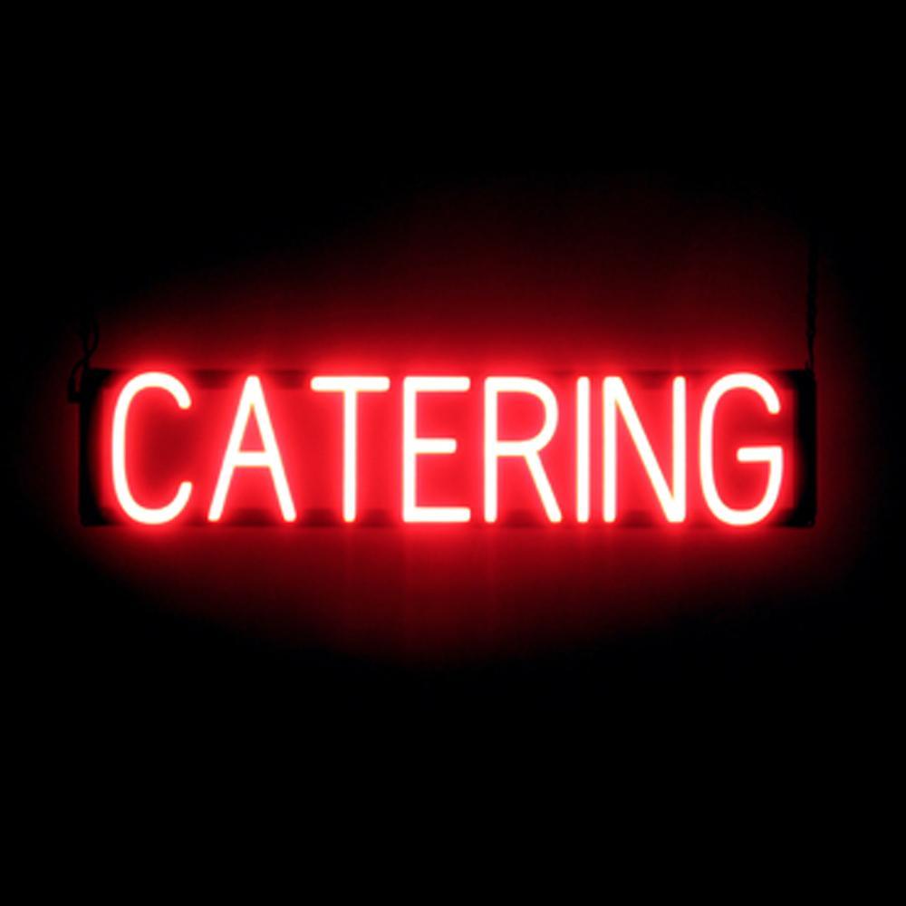 SpellBrite CATERING Sign | Neon Catering Sign Look, LED Light | 29.3&Prime; x 6.3&Prime;