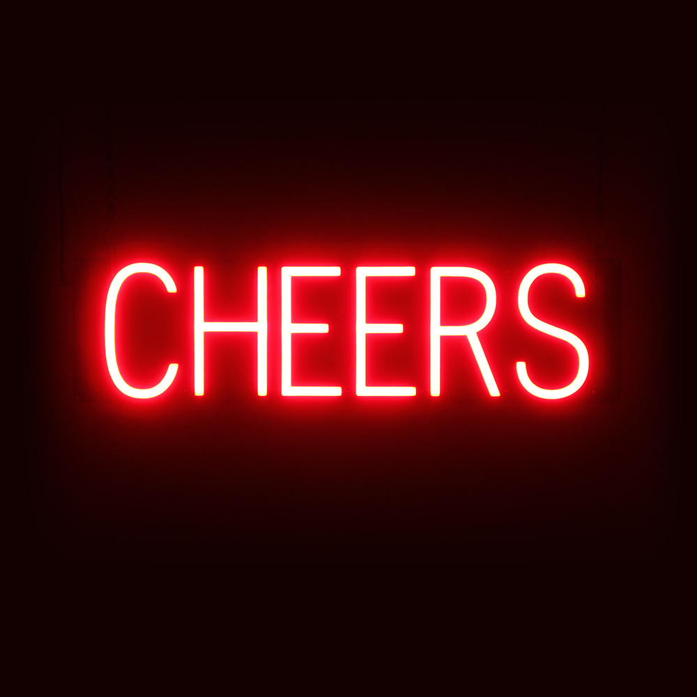 SpellBrite CHEERS Sign | Neon Cheers Sign Look, LED Light | 23.5″ x 6.3″