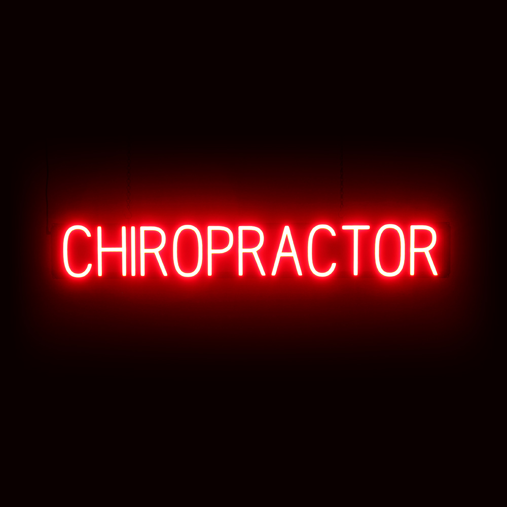 SpellBrite CHIROPRACTOR Sign | Neon Sign Look, LED Light | 44.5″ x 6.3″