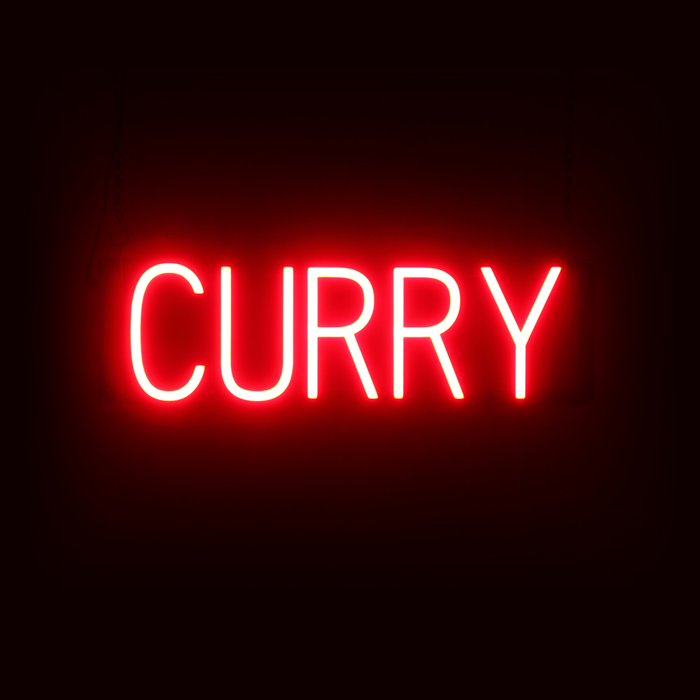 SpellBrite CURRY Sign | Neon Curry Sign Look, LED Light | 21.0″ x 6.3″