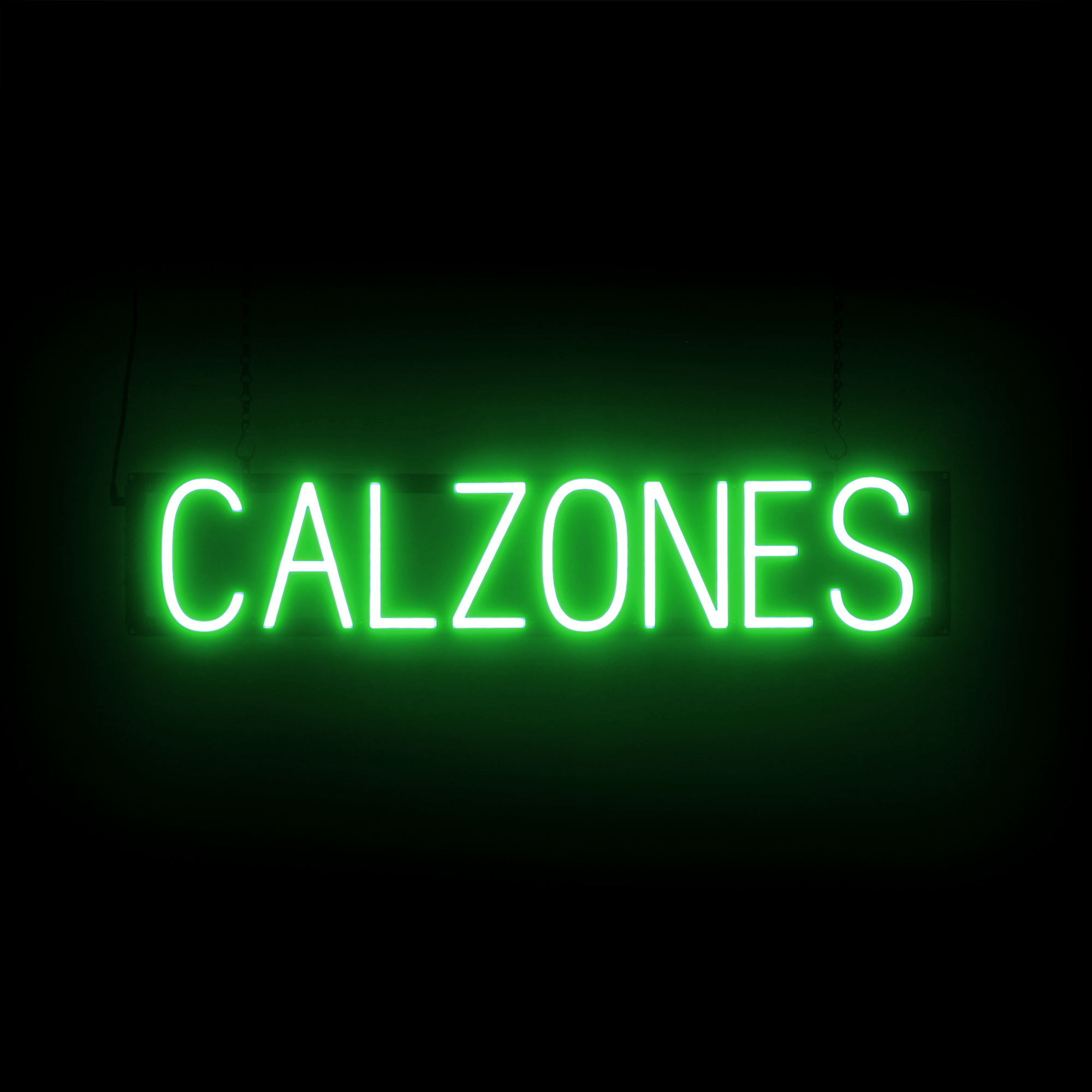 Insegna SpellBrite CALZONES | Insegna Neon Calzones Look, Luce LED | 31,2" x 6,3" - Foto 11 di 11