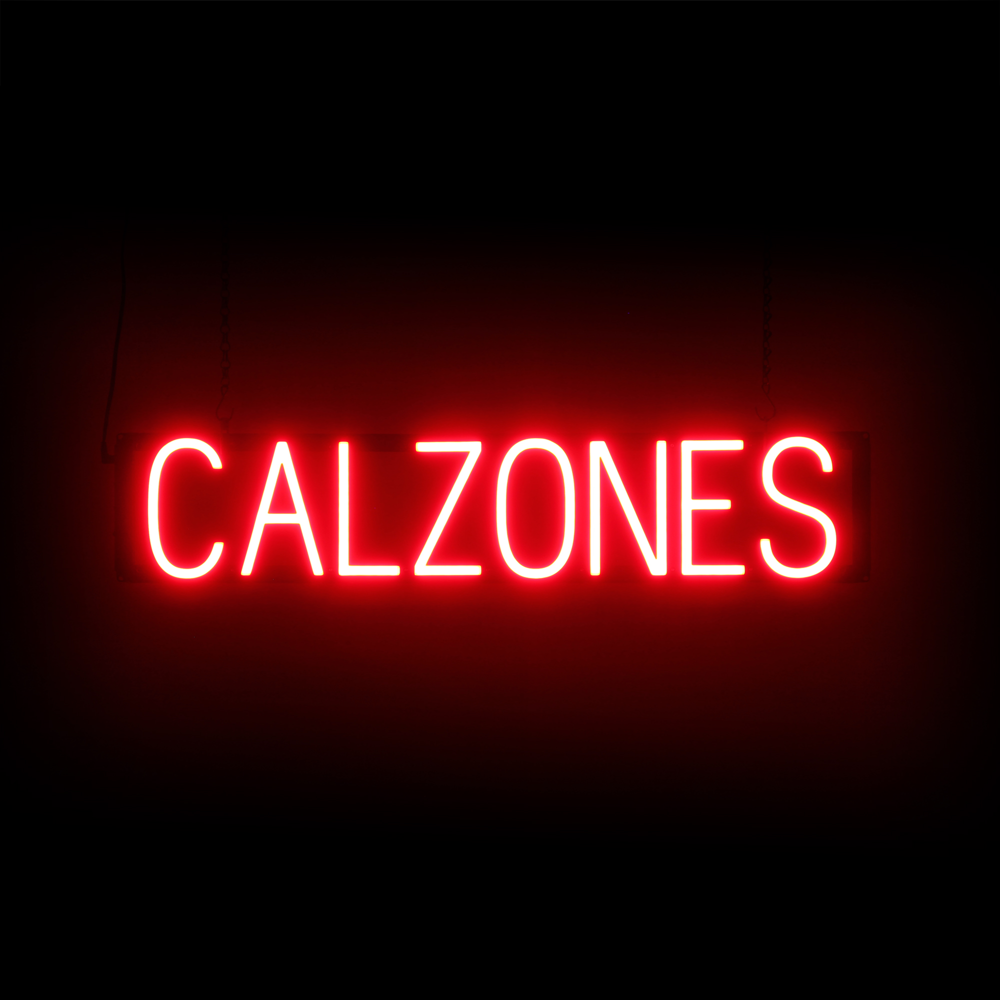 Insegna SpellBrite CALZONES | Insegna Neon Calzones Look, Luce LED | 31,2" x 6,3" - Foto 8 di 11