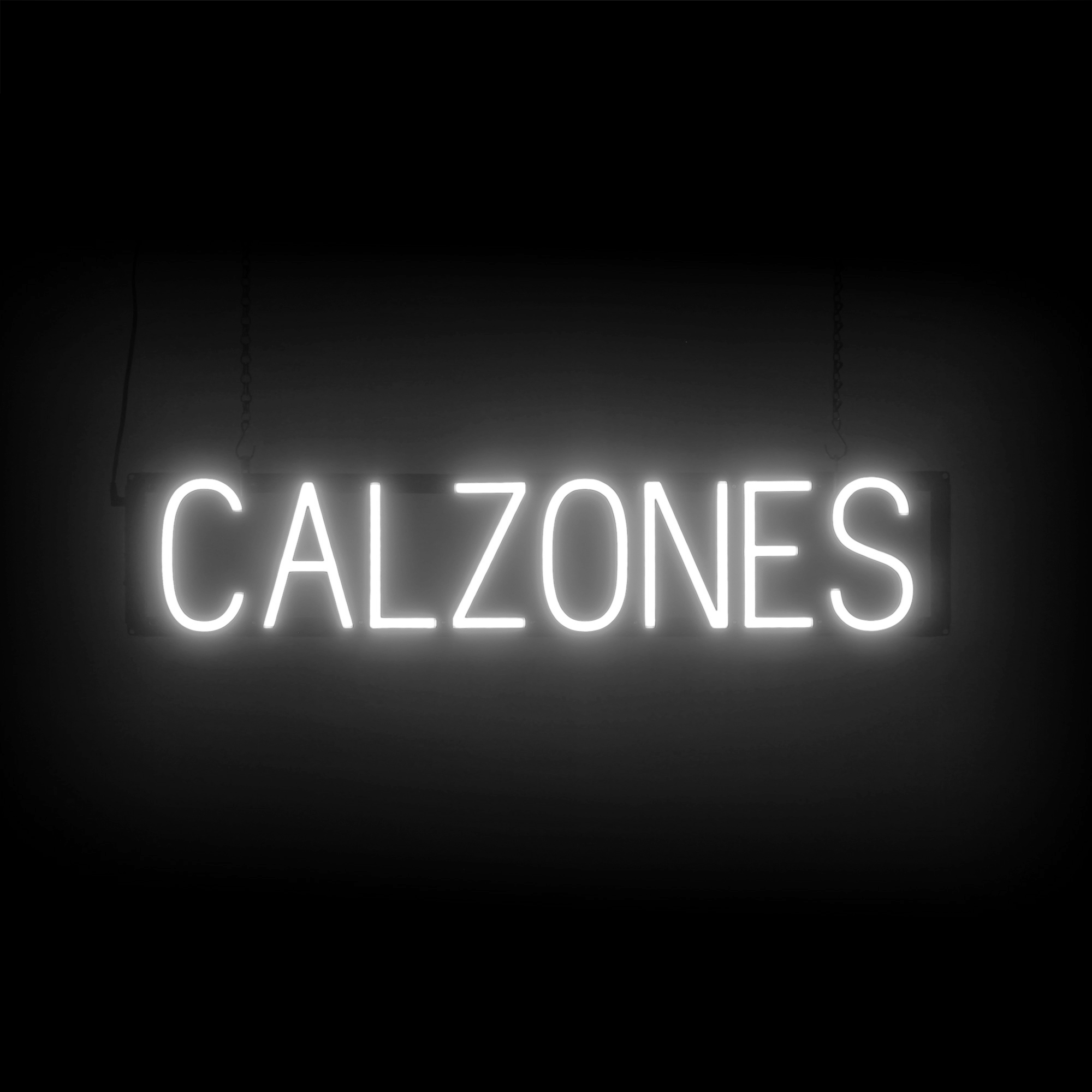 Insegna SpellBrite CALZONES | Insegna Neon Calzones Look, Luce LED | 31,2" x 6,3" - Foto 9 di 11
