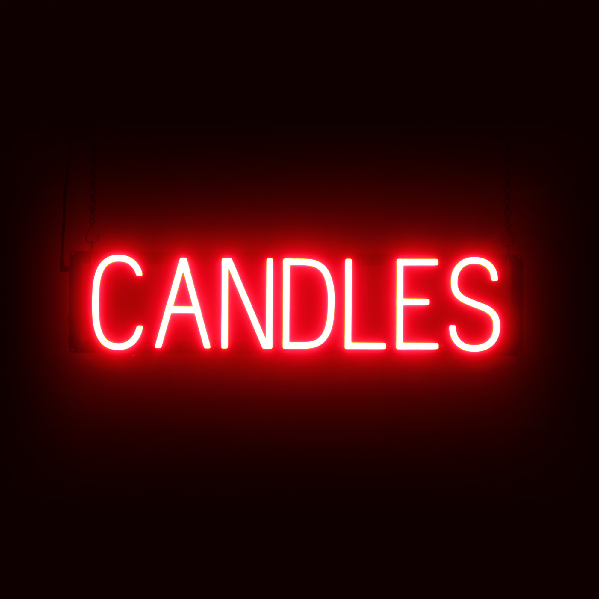 SpellBrite CANDLES Sign | Neon Candles Sign Look, LED Light | 27.7″ x 6.3″