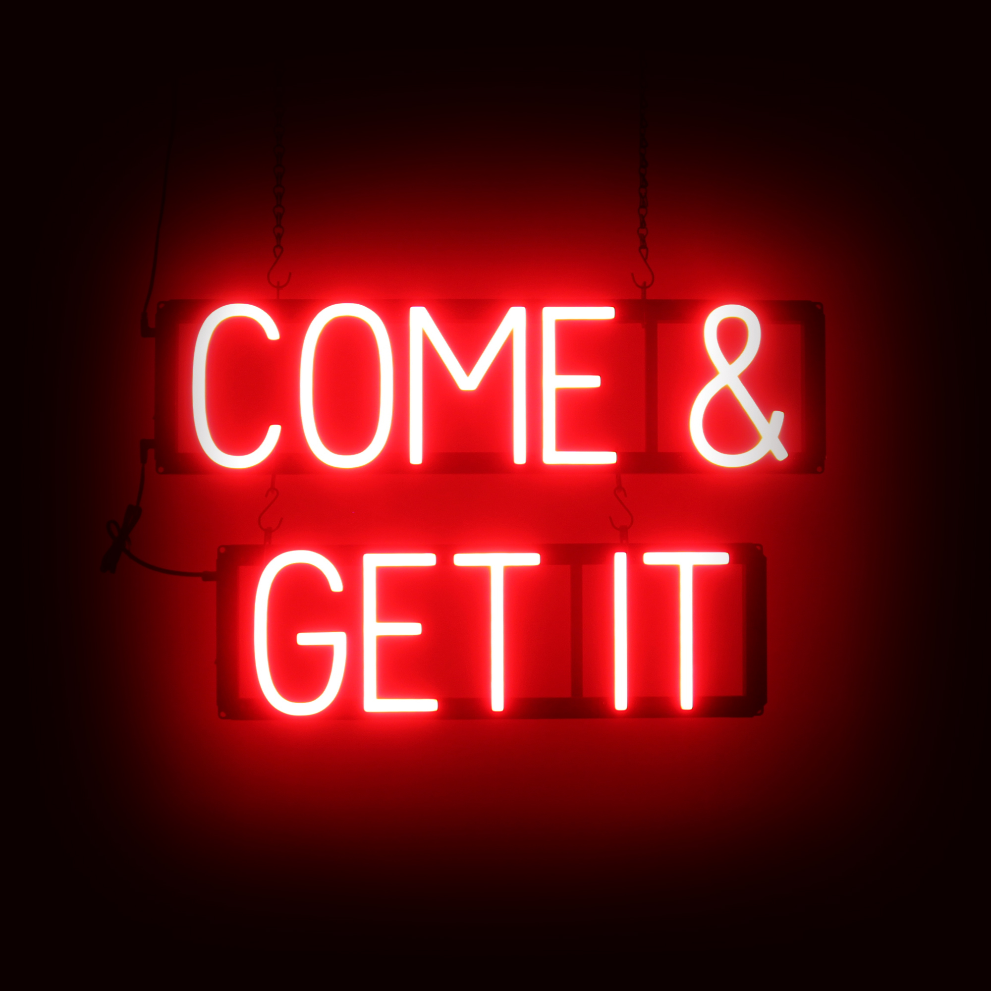 SpellBrite COME & GET IT Sign | Neon Sign Look, LED Light | 23.9″ x 15.0″