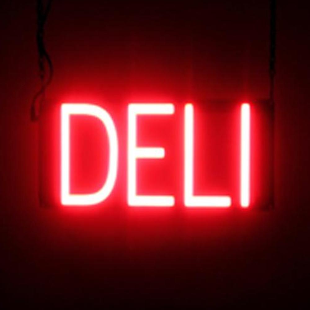 SpellBrite DELI Sign | Neon Deli Sign Look, LED Light | 13.4" x 6.3" - Picture 8 of 11