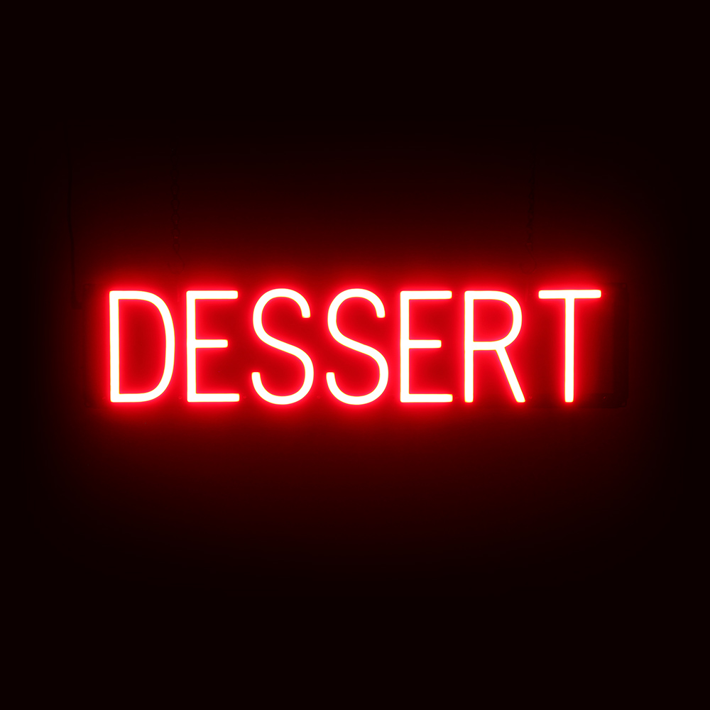 SpellBrite DESSERT Sign | Neon Dessert Sign Look, LED Light | 27.1&Prime; x 6.3&Prime;