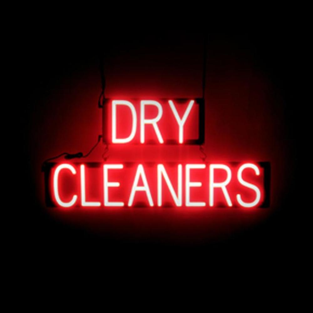 SpellBrite DRY CLEANERS Sign | Neon Sign Look, LED Light | 30.8&Prime; x 15.0&Prime;