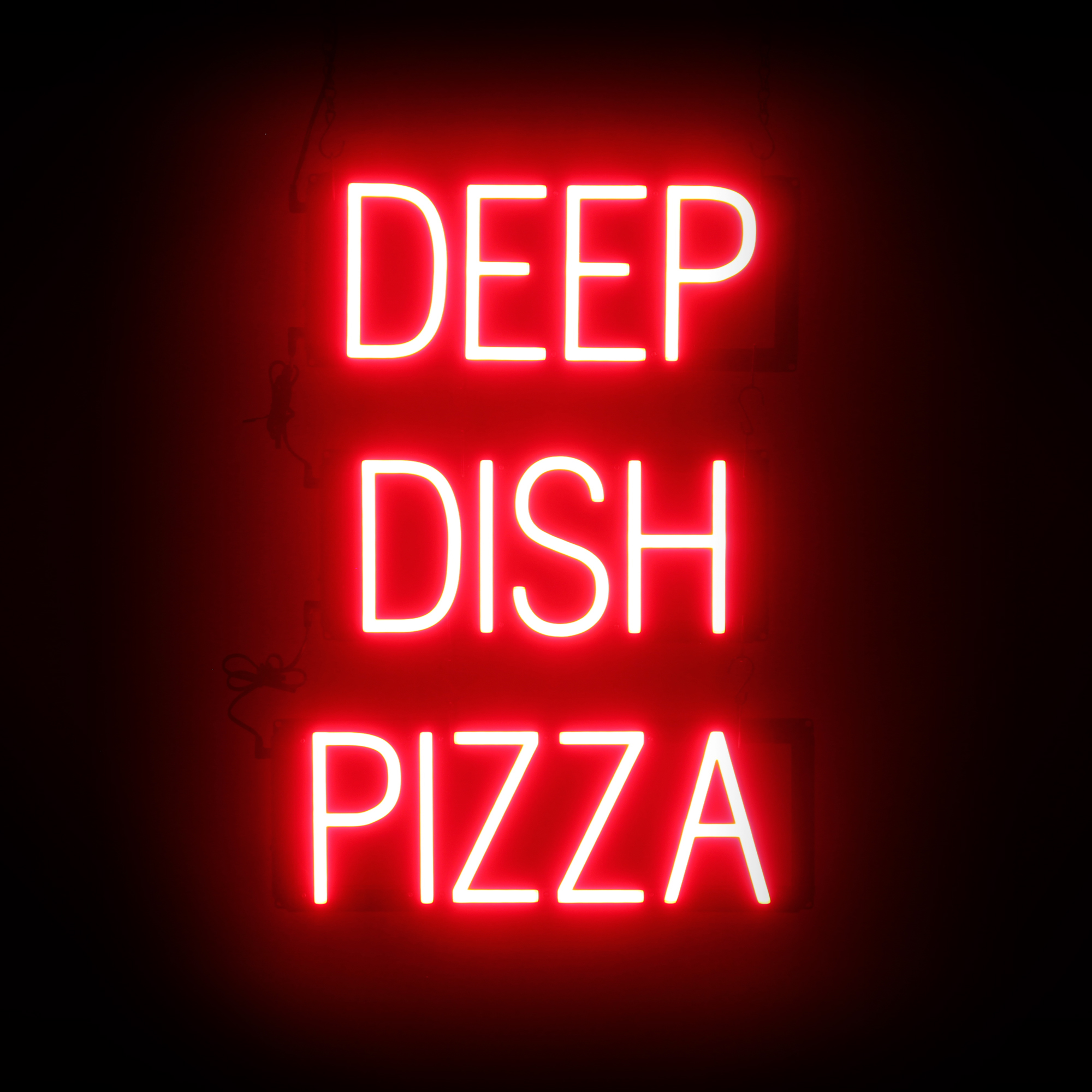 SpellBrite DEEP DISH PIZZA Sign | Neon Sign Look, LED Light | 17.6″ x 23.8″