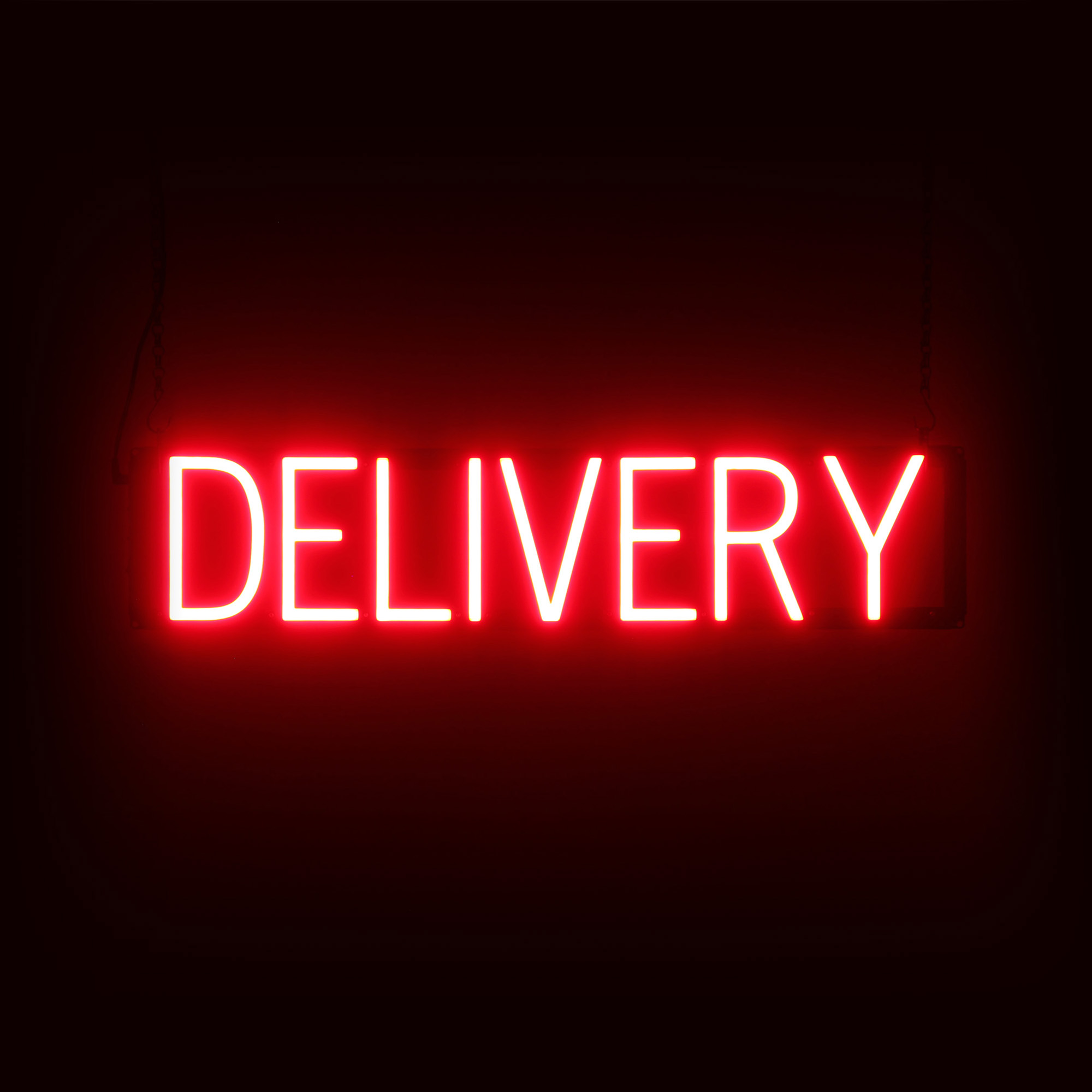 SpellBrite DELIVERY Sign | Neon Delivery Sign Look, LED Light | 28.4&Prime; x 6.3&Prime;