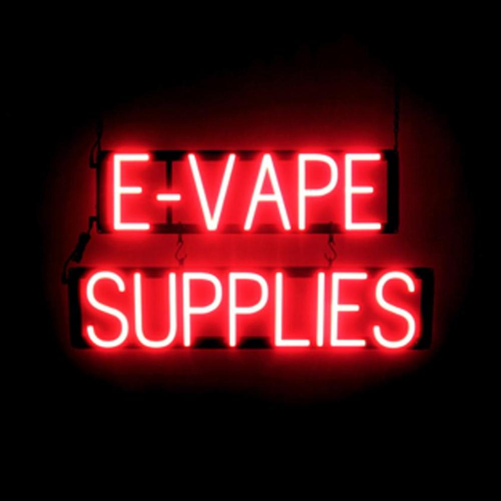 SpellBrite E-VAPE SUPPLIES Sign | Neon Sign Look, LED Light | 27.6″ x 15.0″