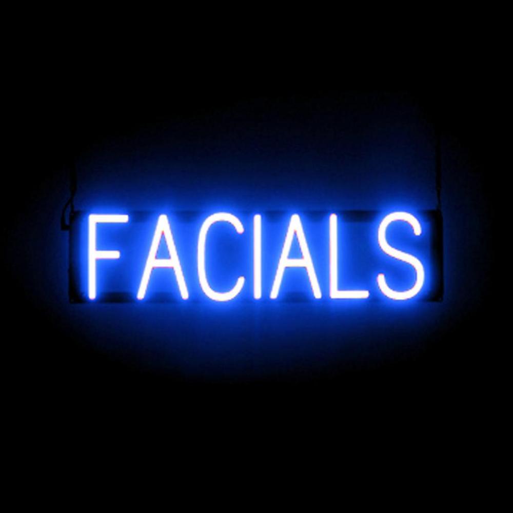 SpellBrite FACIALS Sign | Neon Facials Sign Look, LED Light | 25.3" x 6.3" - Picture 10 of 11