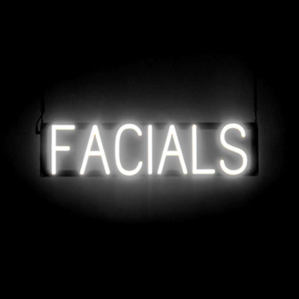 SpellBrite FACIALS Sign | Neon Facials Sign Look, LED Light | 25.3" x 6.3" - Picture 9 of 11