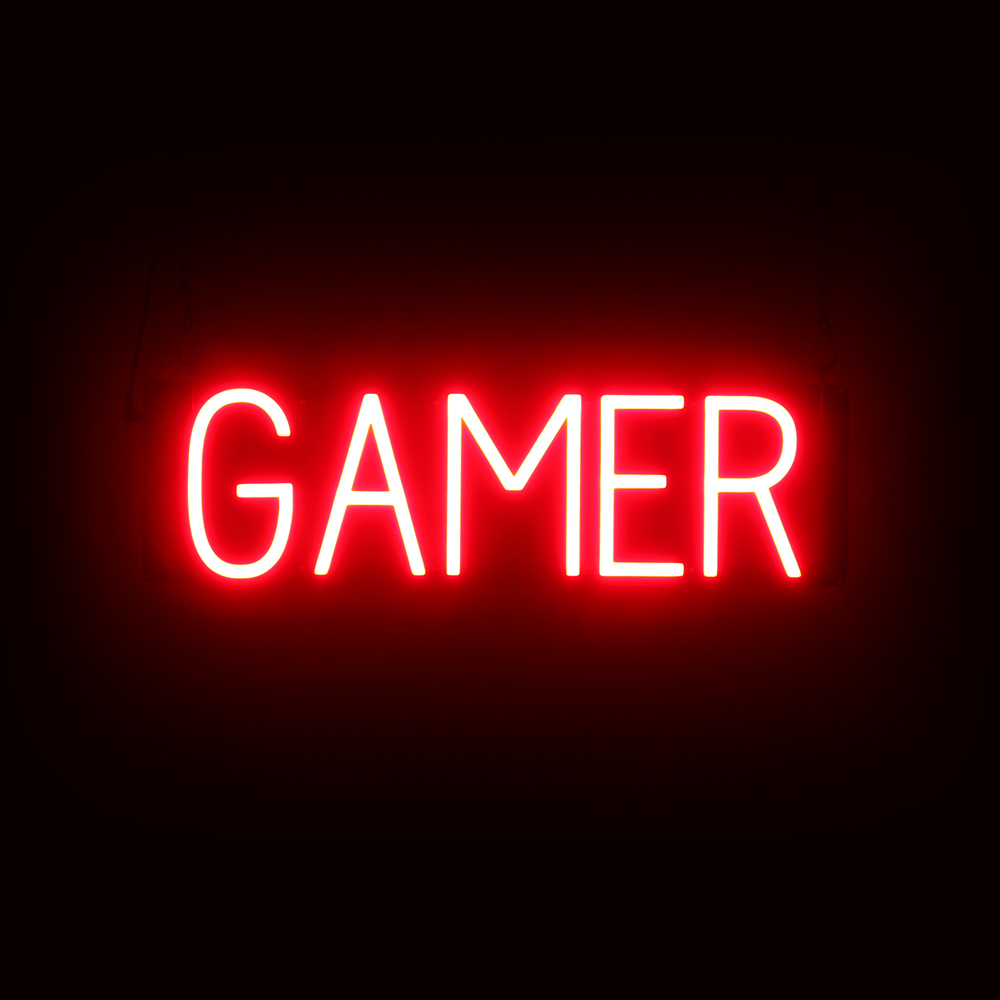 SpellBrite GAMER Sign | Neon Gamer Sign Look, LED Light | 21.7″ x 6.3″