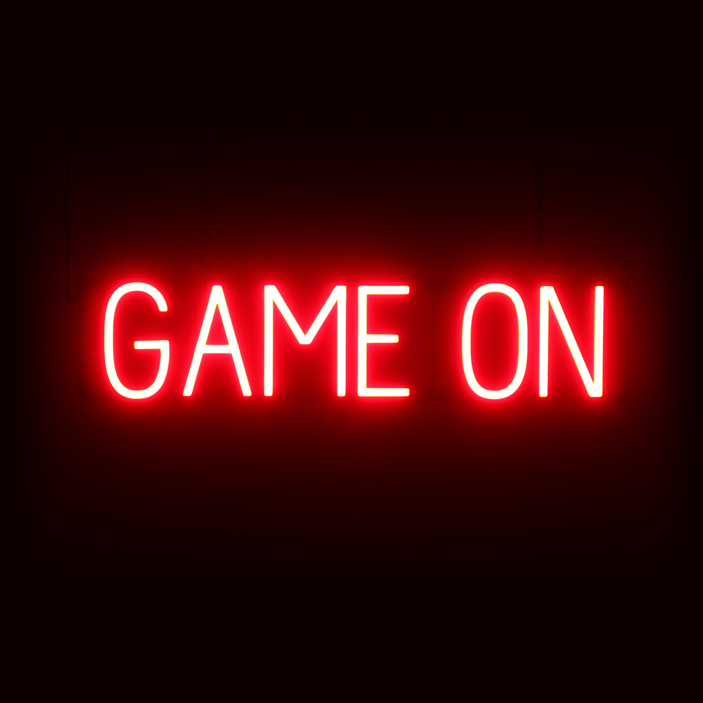 SpellBrite GAME ON Sign | Neon Game On Sign Look, LED Light | 27.7″ x 6.3″