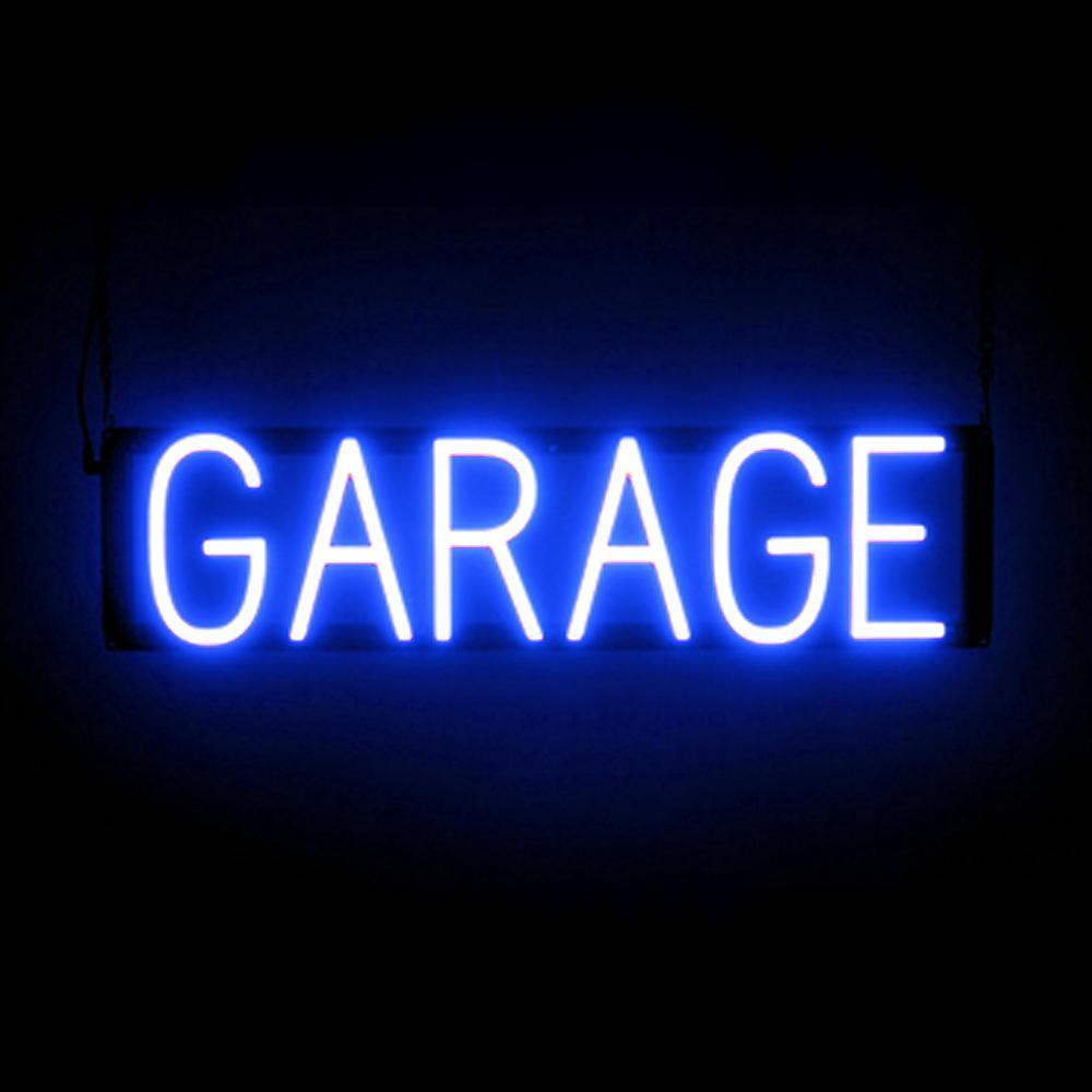 SpellBrite GARAGE Sign | Neon Garage Sign Look, LED Light | 24.9" x 6.3" - Picture 10 of 11