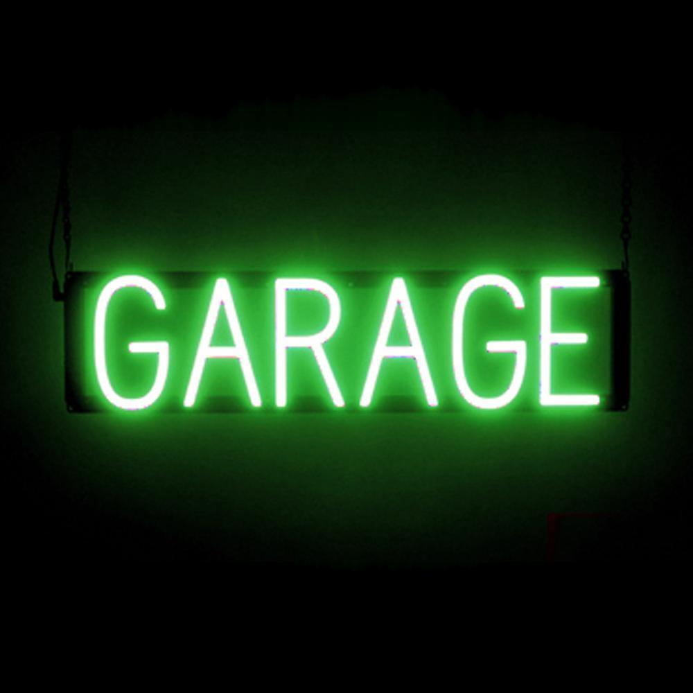 SpellBrite GARAGE Sign | Neon Garage Sign Look, LED Light | 24.9" x 6.3" - Picture 11 of 11