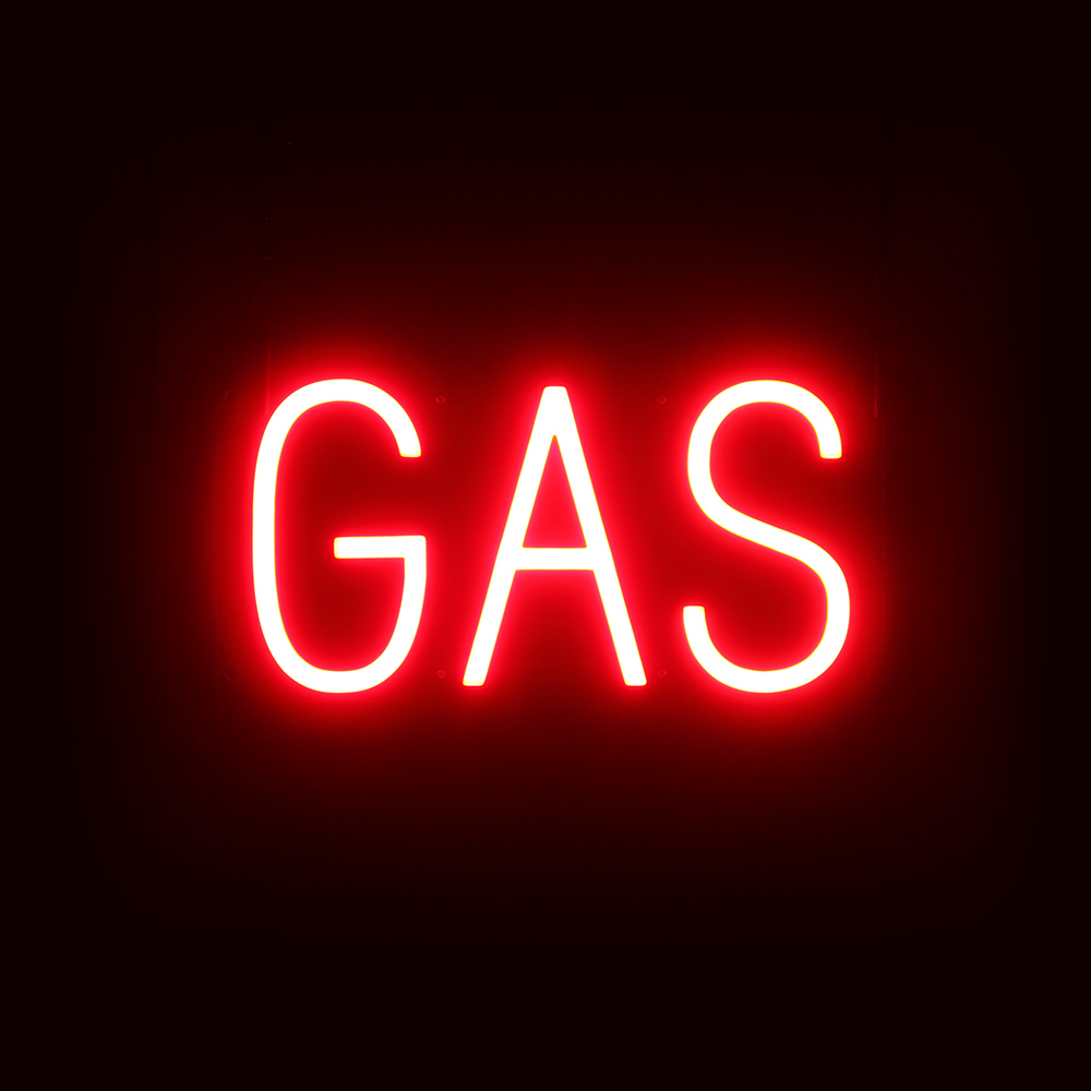 SpellBrite GAS Sign | Neon Gas Sign Look, LED Light | 13.8″ x 6.3″