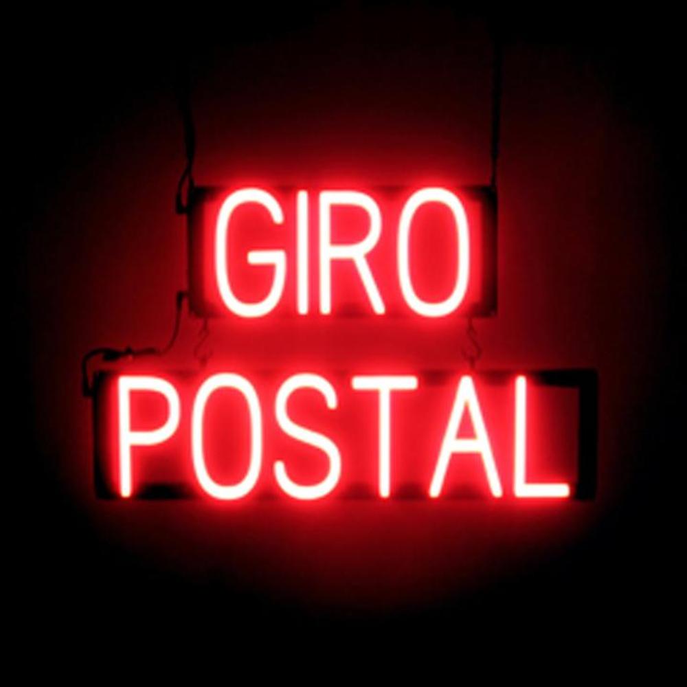 SpellBrite GIRO POSTAL Sign | Neon Sign Look, LED Light | 24.0″ x 15.0″