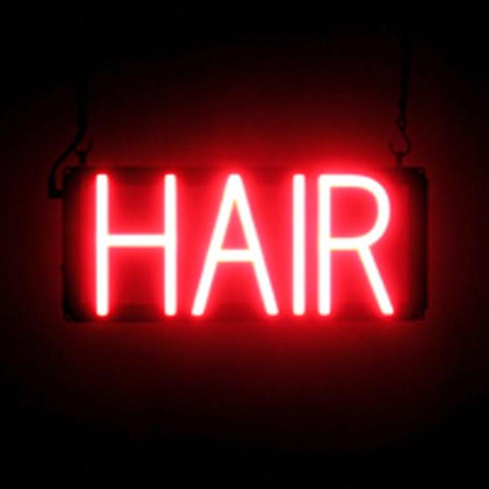 SpellBrite HAIR Sign | Neon Hair Sign Look, LED Light | 14.7″ x 6.3″