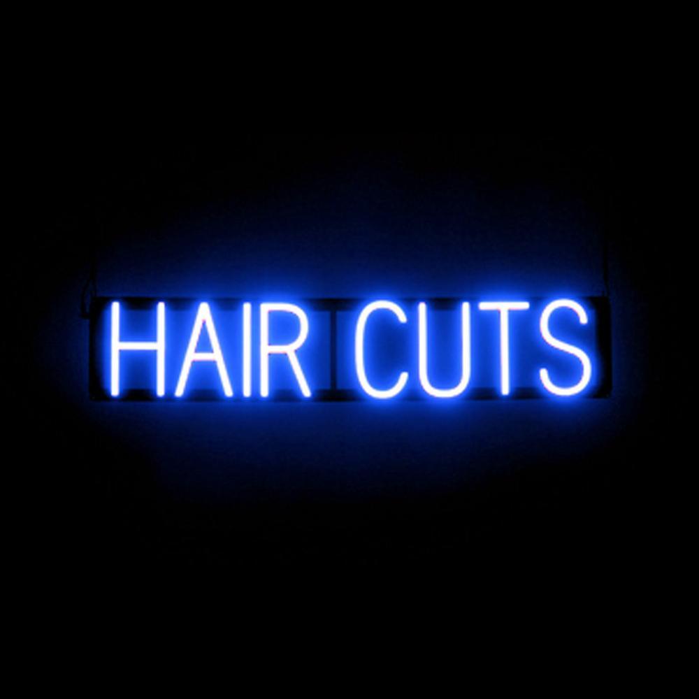SpellBrite HAIR CUTS Sign | Neon Hair Cuts Sign Look, LED Light | 31.6" x 6.3" - Picture 10 of 11