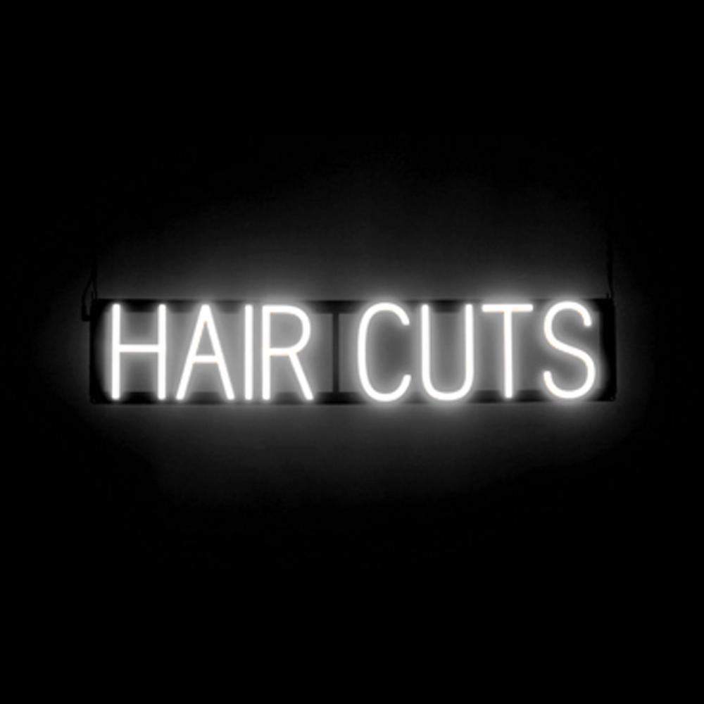 SpellBrite HAIR CUTS Sign | Neon Hair Cuts Sign Look, LED Light | 31.6" x 6.3" - Picture 9 of 11