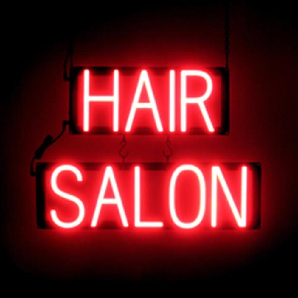 SpellBrite HAIR SALON Sign | Neon Sign Look, LED Light | 20.8″ x 15.0″