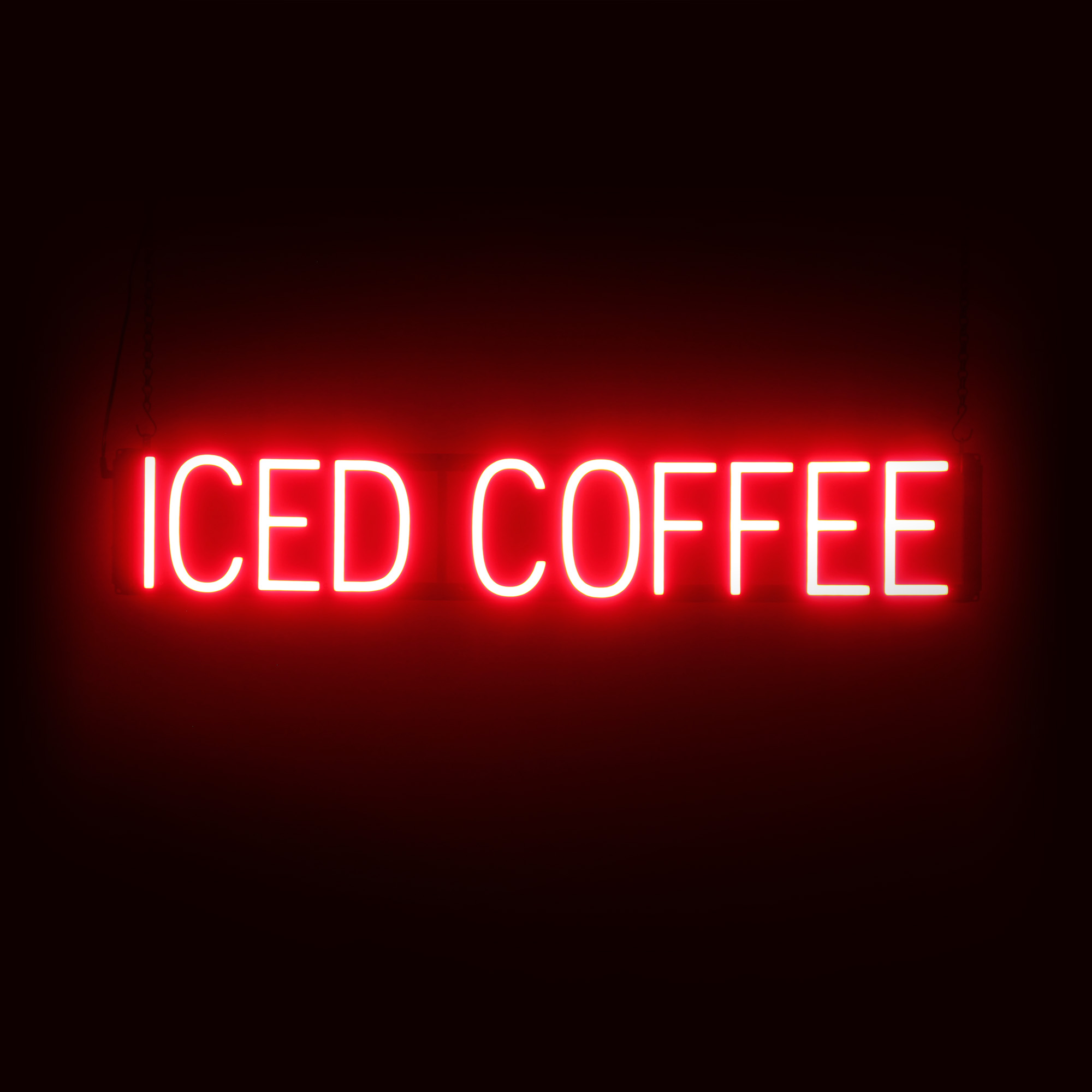 SpellBrite ICED COFFEE Sign | Neon Sign Look, LED Light | 36.6″ x 6.3″