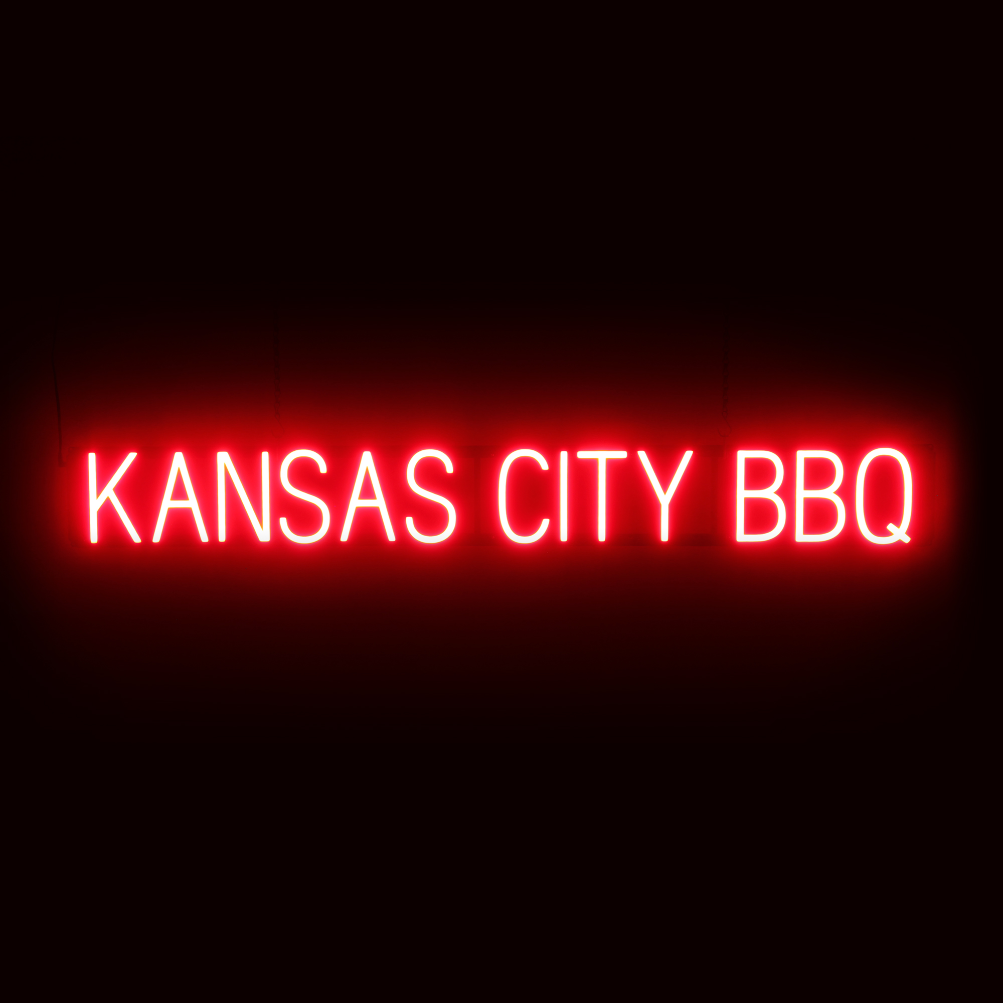 SpellBrite KANSAS CITY BBQ Sign | Neon Sign Look, LED Light | 52.9″ x 6.3″