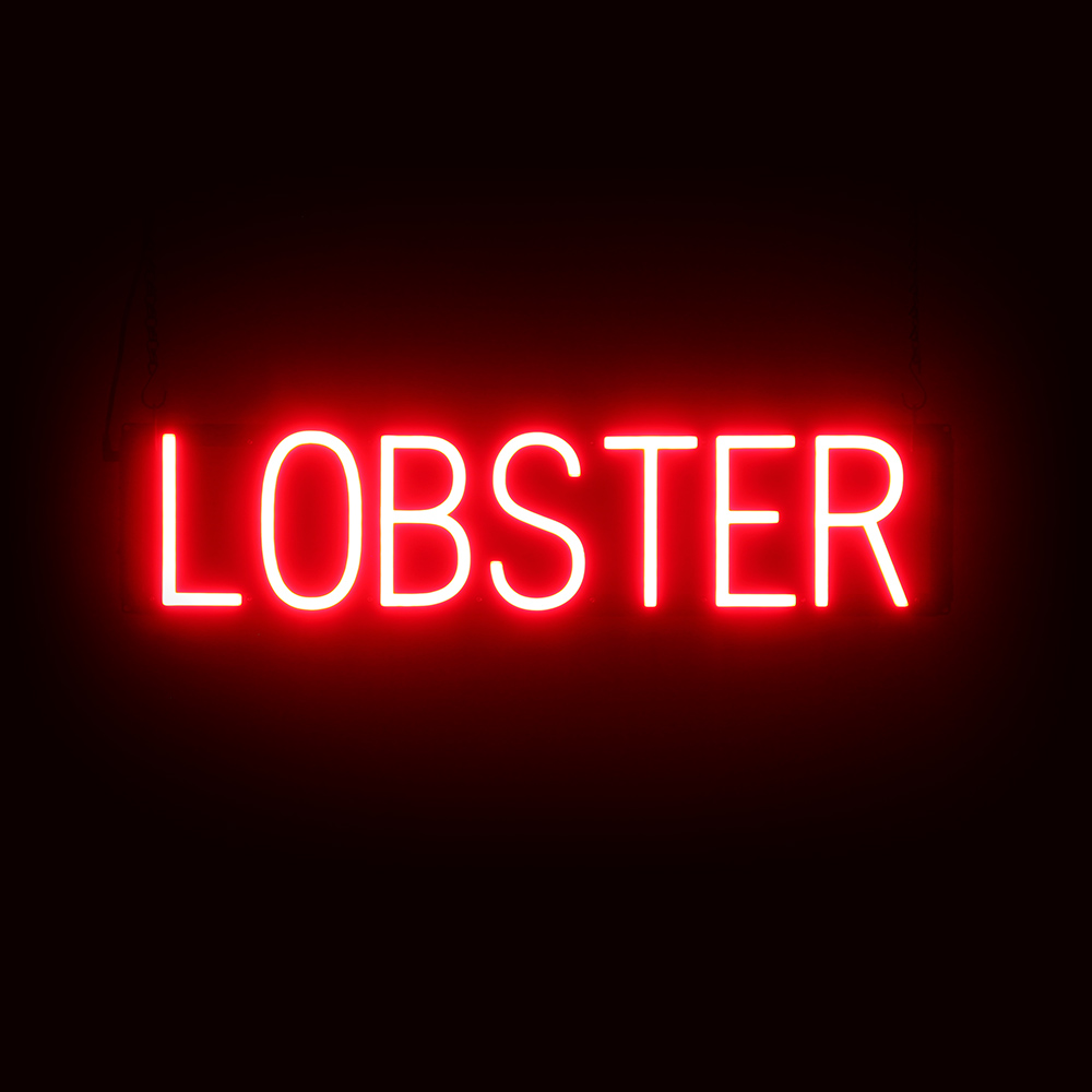 SpellBrite LOBSTER Sign | Neon Lobster Sign Look, LED Light | 27.0″ x 6.3″