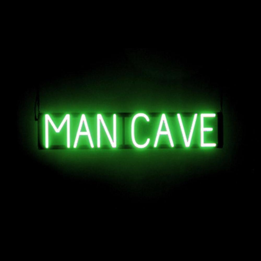 SpellBrite MAN CAVE Sign | Neon Man Cave Sign Look, LED Light | 32.0" x 6.3" - Picture 11 of 11