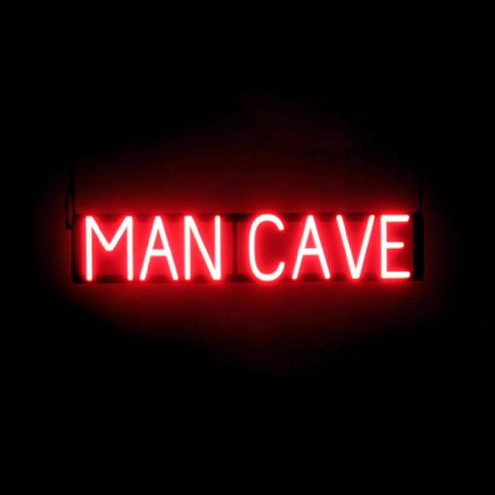 SpellBrite MAN CAVE Sign | Neon Man Cave Sign Look, LED Light | 32.0" x 6.3" - Picture 8 of 11