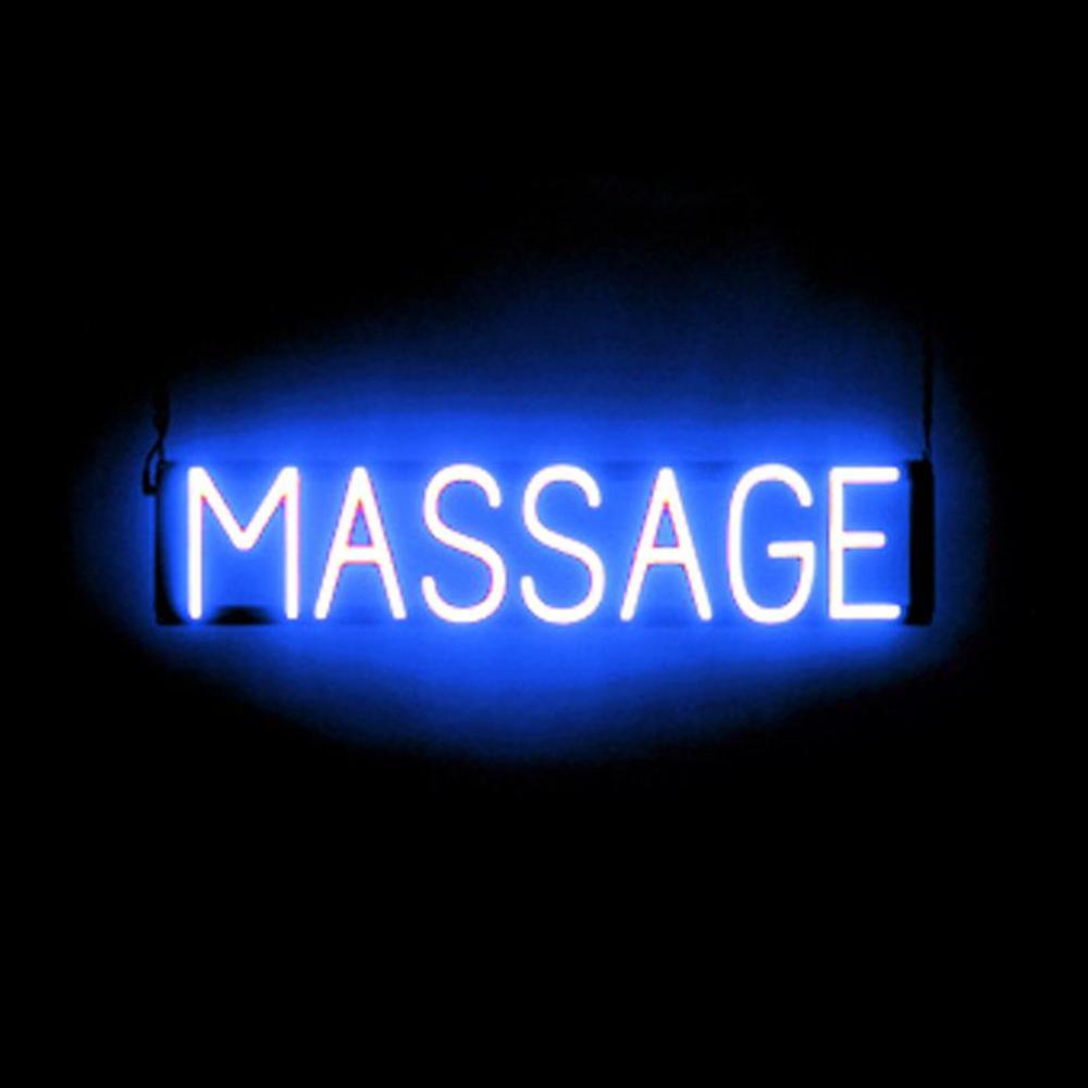 SpellBrite MASSAGE Sign | Neon Massage Sign Look, LED Light | 29.6" x 6.3" - Picture 10 of 11