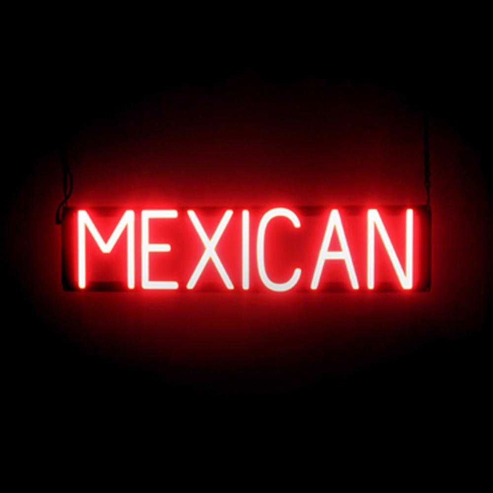 SpellBrite MEXICAN Sign | Neon Mexican Sign Look, LED Light | 26.9″ x 6.3″