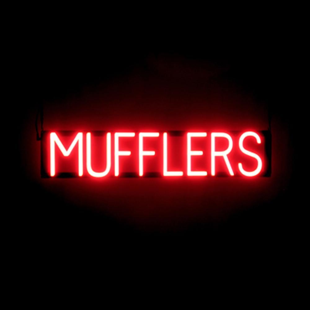 SpellBrite MUFFLERS Sign | Neon Mufflers Sign Look, LED Light | 30.7″ x 6.3″
